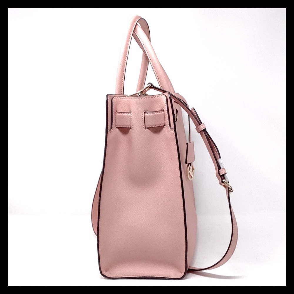 MICHAEL KORS Dillon Large Top Zip Saffiano Leather Satchel Pale Pink - Picture 3 of 12
